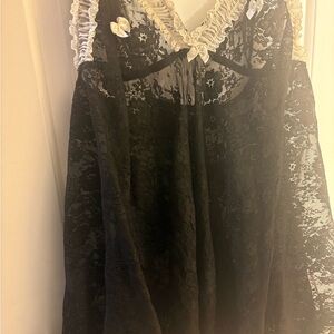 Agent Provocateur Lace Nightgown with Cream Accents